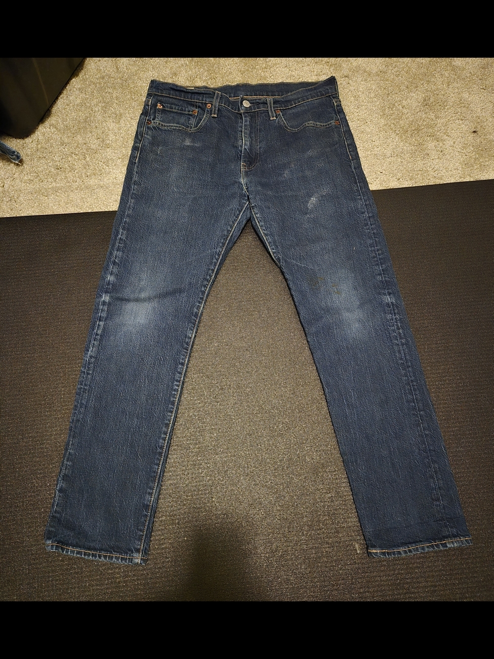 Levi Men's Dark Blue Straight-Leg Jeans